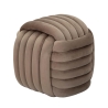 Moderner Samt-Pouf Softy mit gestepptem Design 