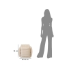 Moderner Samt-Pouf Softy mit gestepptem Design 