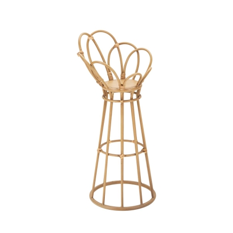 Metall- und Rattan-Pflanzenständer im Boho-Chic-Stil Panama Tower Aktion