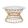 Runder Couchtisch aus Rattan und Glas 75x44,5cm Panama Circlce Aktion