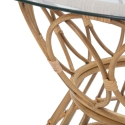 Runder Couchtisch aus Rattan und Glas 75x44,5cm Panama Circlce Rabatte