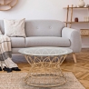 Runder Couchtisch aus Rattan und Glas 75x44,5cm Panama Circlce Verkauf