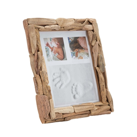 Rechteckiger Holz-Bilderrahmen zum Aufstellen 26x32cm Nature Aktion