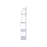 Scaffale 4 ripiani richiudibile in ferro 60,5x28xh.167cm bianco Ravun Rabatte