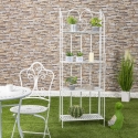 Scaffale 4 ripiani richiudibile in ferro 60,5x28xh.167cm bianco Ravun Verkauf
