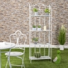 Scaffale 4 ripiani richiudibile in ferro 60,5x28xh.167cm bianco Ravun Verkauf