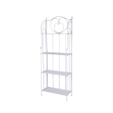 Scaffale 4 ripiani richiudibile in ferro 60,5x28xh.167cm bianco Ravun Aktion