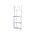 Scaffale 4 ripiani richiudibile in ferro 60,5x28xh.167cm bianco Ravun Aktion