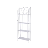 Scaffale 4 ripiani richiudibile in ferro 60,5x28xh.167cm bianco Ravun Aktion