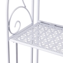 Scaffale 3 ripiani richiudibile in ferro 60,5x28xh.127cm bianco Karnel Lagerbestand