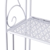 Scaffale 3 ripiani richiudibile in ferro 60,5x28xh.127cm bianco Karnel Lagerbestand