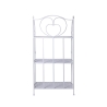 Scaffale 3 ripiani richiudibile in ferro 60,5x28xh.127cm bianco Karnel Rabatte