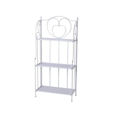 Karnel Klappbares Metallregal mit 3 Ebenen, 60,5x28xH.127 cm, Weiß Aktion