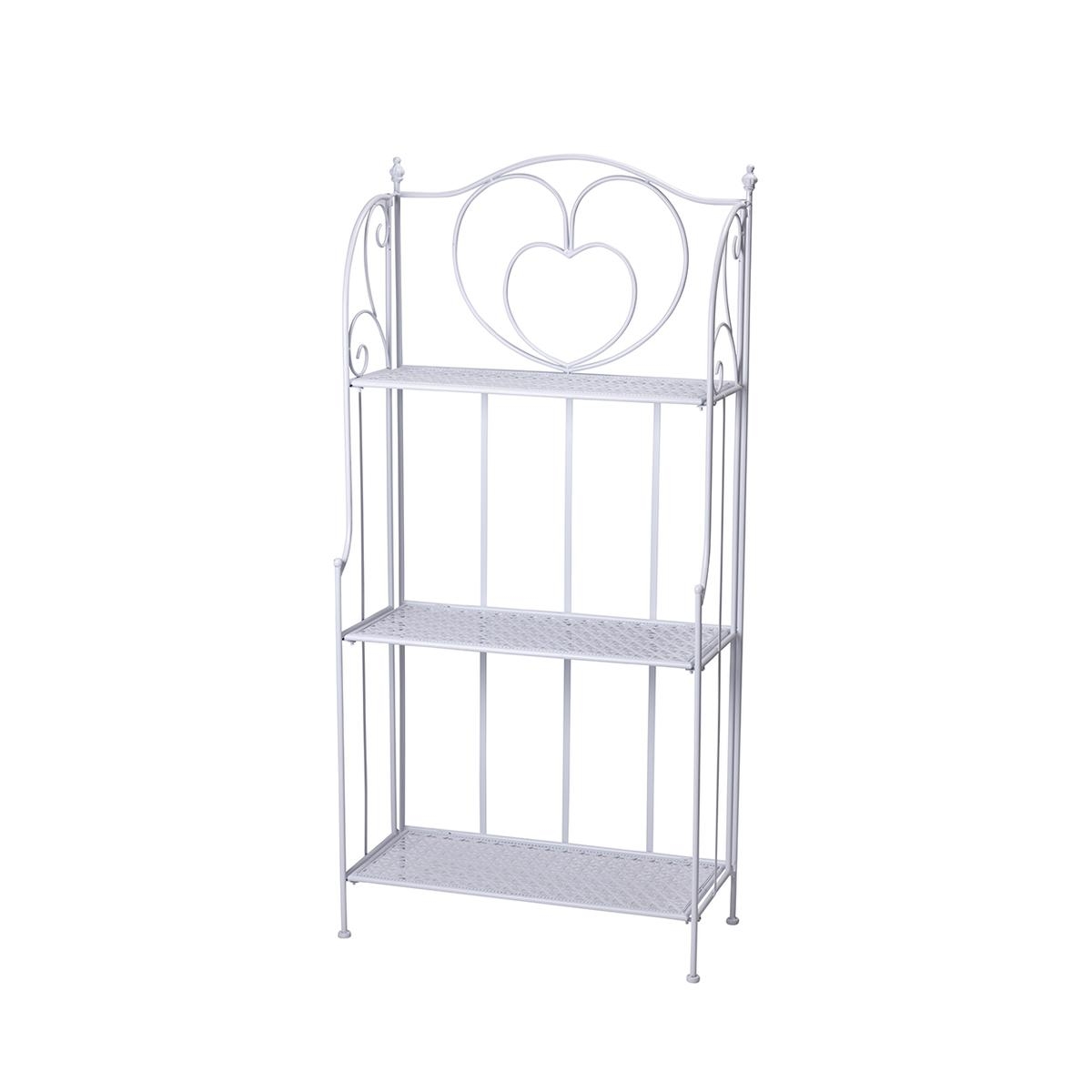 Scaffale 3 ripiani richiudibile in ferro 60,5x28xh.127cm bianco Karnel Aktion Scaffale 3 ripiani richiudibile in ferro 60,5x28xh.127cm bianco Karnel Aktion