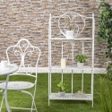 Scaffale 3 ripiani richiudibile in ferro 60,5x28xh.127cm bianco Karnel Verkauf