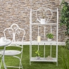 Scaffale 3 ripiani richiudibile in ferro 60,5x28xh.127cm bianco Karnel Verkauf