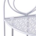 Klappbares Eckregal aus Metall, 3 Ebenen, 49x33xH127cm, Weiß, Veska Katalog
