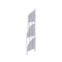 Klappbares Eckregal aus Metall, 3 Ebenen, 49x33xH127cm, Weiß, Veska Rabatte
