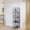 Scaffale da esterno slim 4 ripiani in ferro battuto richiudibile Nuvia Verkauf