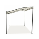 Wasserabweisender Veranda-Pavillon 3x2,5m aus Eisen ecrù Sarnok Verkauf