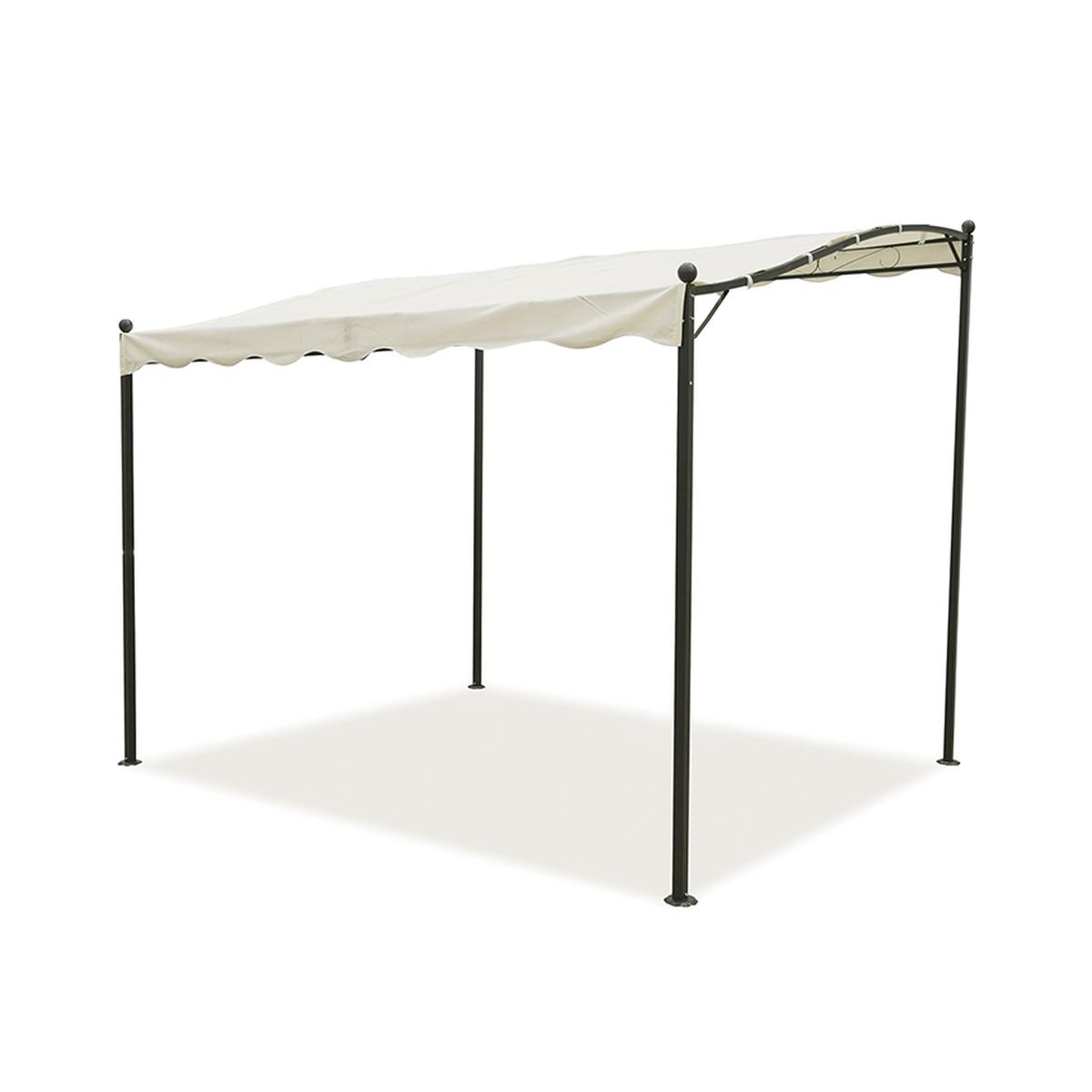 Gazebo a veranda idrorepellente 3x2,5m in ferro ecrù Sarnok Aktion Gazebo a veranda idrorepellente 3x2,5m in ferro ecrù Sarnok Aktion