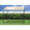 Wasserabweisender Veranda-Pavillon 3x2,5m aus Eisen ecrù Sarnok Sales
