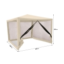 Gazebo idrorepellente con zanzariere 3x3m ferro ecrù Dakar Angebot