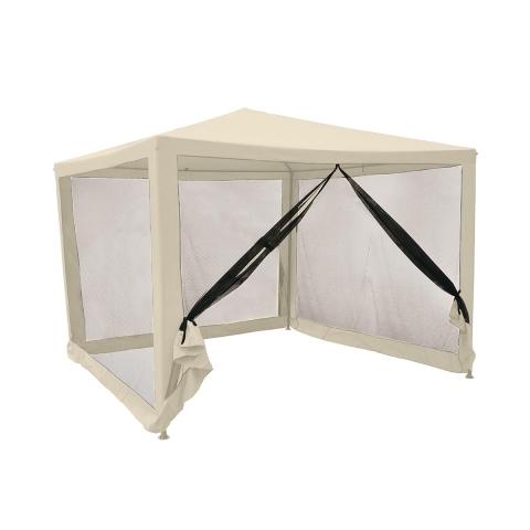 Gazebo idrorepellente con zanzariere 3x3m ferro ecrù Dakar Aktion