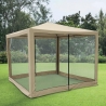 Gazebo idrorepellente con zanzariere 3x3m ferro ecrù Dakar Verkauf