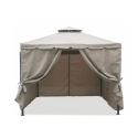 Gazebo idrorepellente 3x3m 4 tende laterali ferro tortora Tangeri Verkauf