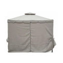 Gazebo idrorepellente 3x3m 4 tende laterali ferro tortora Tangeri Angebot