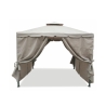 Gazebo idrorepellente 3x3m 4 tende laterali ferro tortora Tangeri Sales