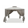 Gazebo idrorepellente 3x3m 4 tende laterali ferro tortora Tangeri Rabatte