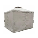 Gazebo idrorepellente 3x3m 4 tende laterali ferro tortora Tangeri Katalog