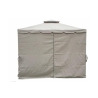Gazebo idrorepellente 3x3m 4 tende laterali ferro tortora Tangeri Lagerbestand