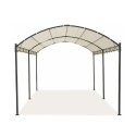 Wasserabweisender Tunnelpavillon 3x4m, 6 Stangen, Ecru Lomek Angebot