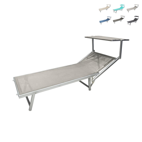 Garten- und Strandliege aus Aluminium mit Sonnendach Riccione Aktion