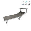Garten- und Strandliege aus Aluminium mit Sonnendach Riccione Rabatte