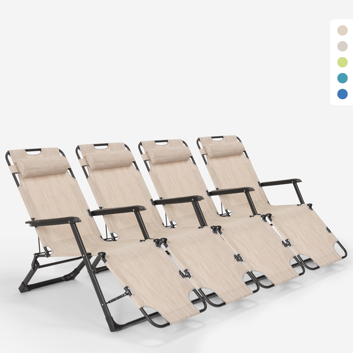 4er Set Liegestühle Strandliegen Sonnenliegen faltbar für Garten Emily Lux Zero Gravity Aktion 4er Set Liegestühle Strandliegen Sonnenliegen faltbar für Garten Emily Lux Zero Gravity Aktion