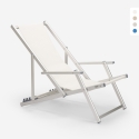Sea Strandliegestuhl mit klappbaren Armlehnen aus Aluminium Riccione Gold Lux Maße