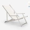 Sea Strandliegestuhl mit klappbaren Armlehnen aus Aluminium Riccione Gold Lux Maße