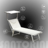 professionelle Strandliege Liegestuhl Sonnenliege aus Aluminium Santorini 