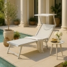 professionelle Strandliege Liegestuhl Sonnenliege aus Aluminium Santorini Sales