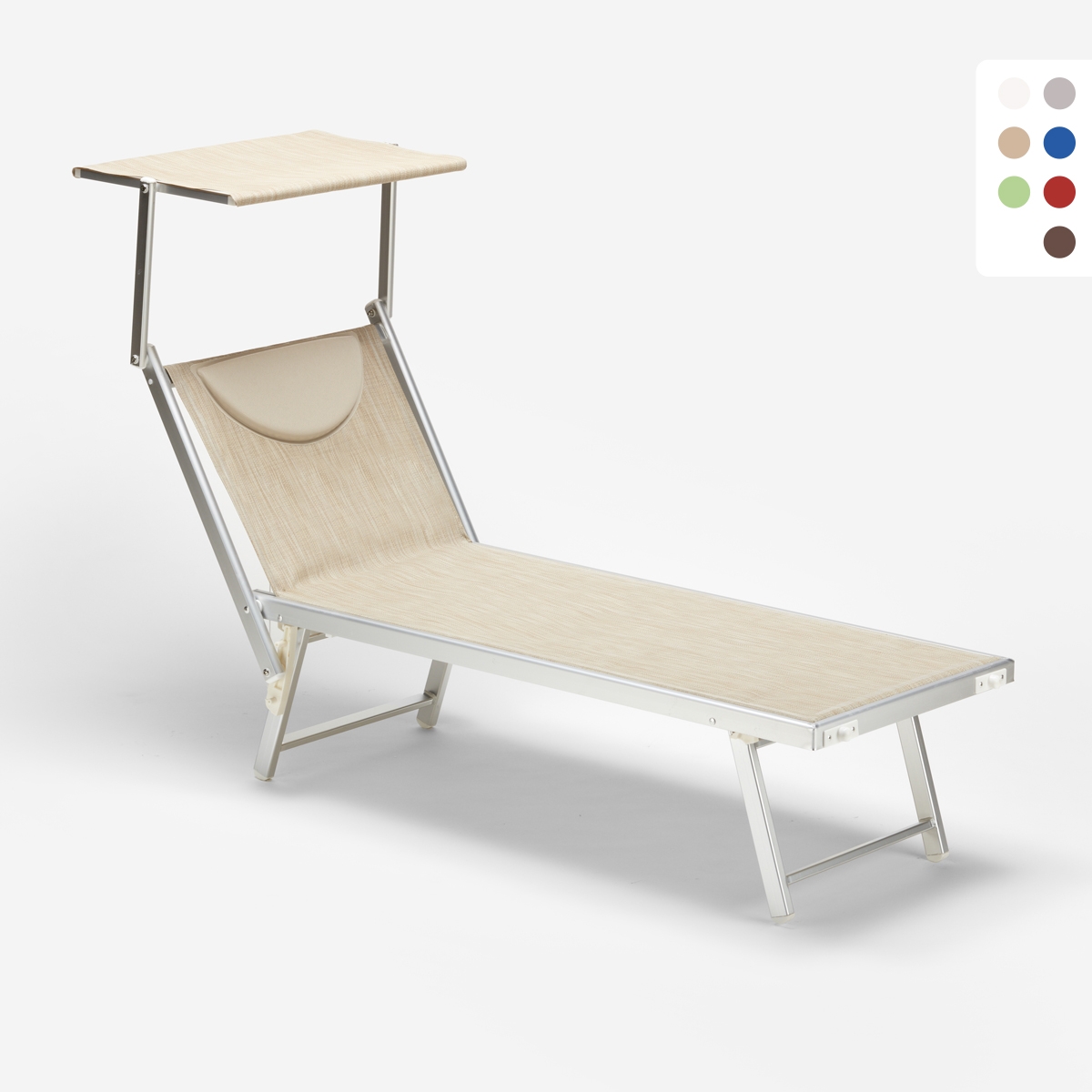 professionelle Strandliege Liegestuhl Sonnenliege aus Aluminium Santorini Kauf