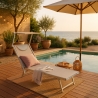 professionelle Strandliege Liegestuhl Sonnenliege aus Aluminium Santorini 