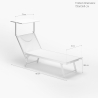 4er Set professionelle Strandliegen aus Aluminium mit Dach Santorini 