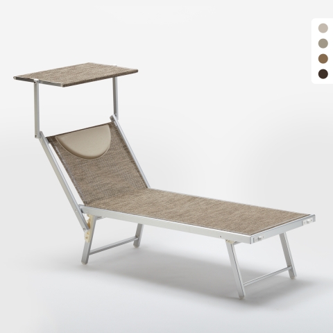 Liegestuhl Strandliege Sonnenliege aus Aluminium Santorini Limited Edition Aktion