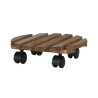 Runder Pflanzenroller aus Holz mit Rollen Modell