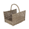 Kaminholzkorb aus Rattan mit Griff 45,8x36x51,5cm Aktion
