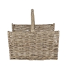 Kaminholzkorb aus Rattan mit Griff 45,8x36x51,5cm Sales